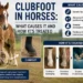 Clubfoot in Horses showing a horse with an abnormal hoof angle and treatment options
