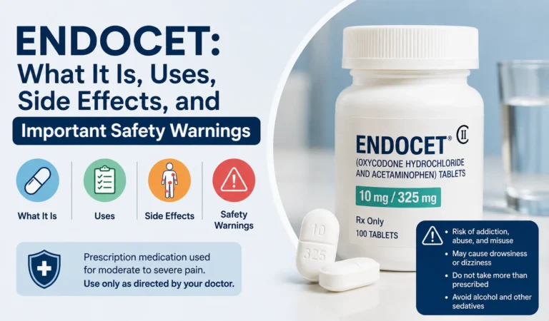 Endocet: What It Is, Uses, Side Effects, and Important Safety Warnings
