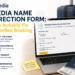Expedia Name Correction Form for fixing a misspelled name on a travel booking