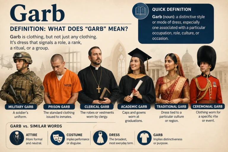 military garb, prison garb, academic garb, and ceremonial garb