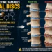 Nicotine and Degenerative Disc Disease showing how nicotine can reduce blood flow, damage spinal discs, and accelerate disc degeneration.