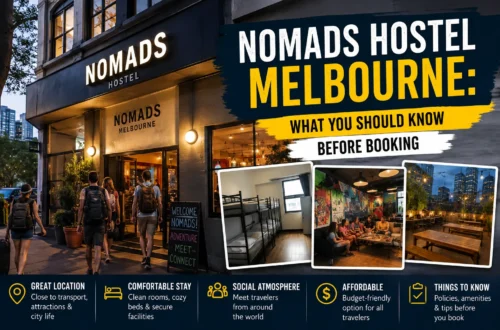 Nomads Hostel Melbourne exterior with backpackers and hostel facilities for travelers