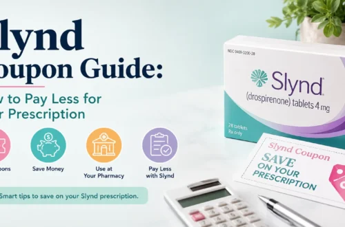 Slynd coupon guide showing ways to save money on a Slynd prescription