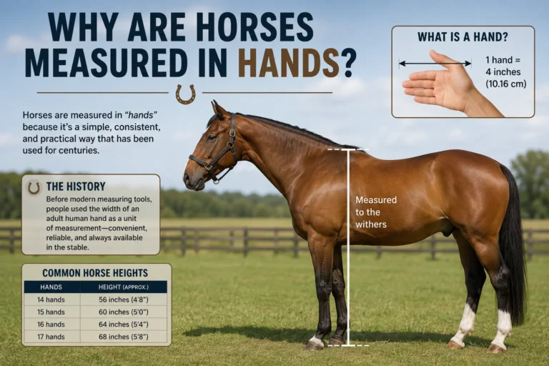 Why Are Horses Measured in Hand — horse height measured from the ground to the withers using hands
