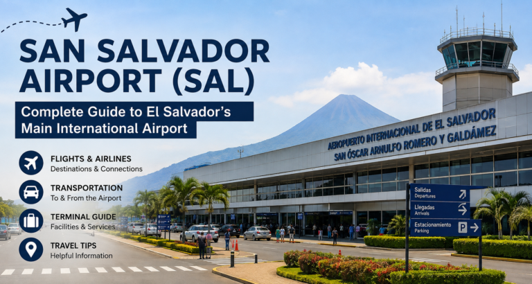 San Salvador Airport (SAL) terminal in El Salvador with travel and transportation information