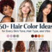 Hair color ideas featuring trendy shades and stylish color inspiration for different hair types and personal styles.