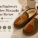 Acorn women's patchwork meadow moccasin slipper with cozy lining and colorful patchwork design