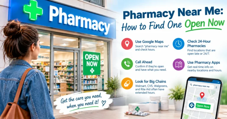 Pharmacy near me offering convenient access to prescription medicines, over-the-counter products, and everyday healthcare essentials.