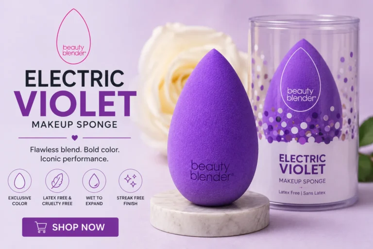 Beautyblender Electric Violet Makeup Sponge 1 Unit in vibrant purple