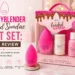 Beautyblender Loaded Sundae Blender Essentials Gift Set with pink makeup sponge and cleanser