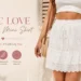 Sync Love Broderie Mini Skirt – white embroidered mini skirt with delicate floral broderie detailing