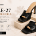 Liliana Mable-27 black square toe high heel shoe, side angle view