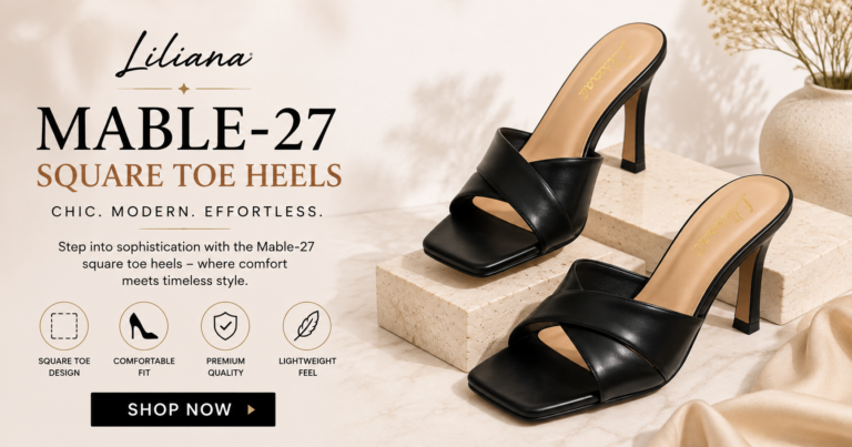 Liliana Mable-27 black square toe high heel shoe, side angle view