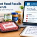 Recent food recalls in the US showing recalled groceries and how to check if food is recalled.