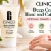 Clinique Deep Comfort Hand and Cuticle Cream for nourishing and moisturizing dry hands and cuticles.